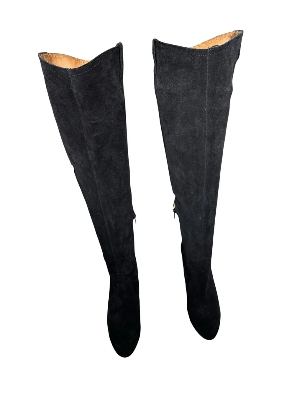 Corso Como Black Suede Over the Knee Boots Size 9 M Block Heel Tall